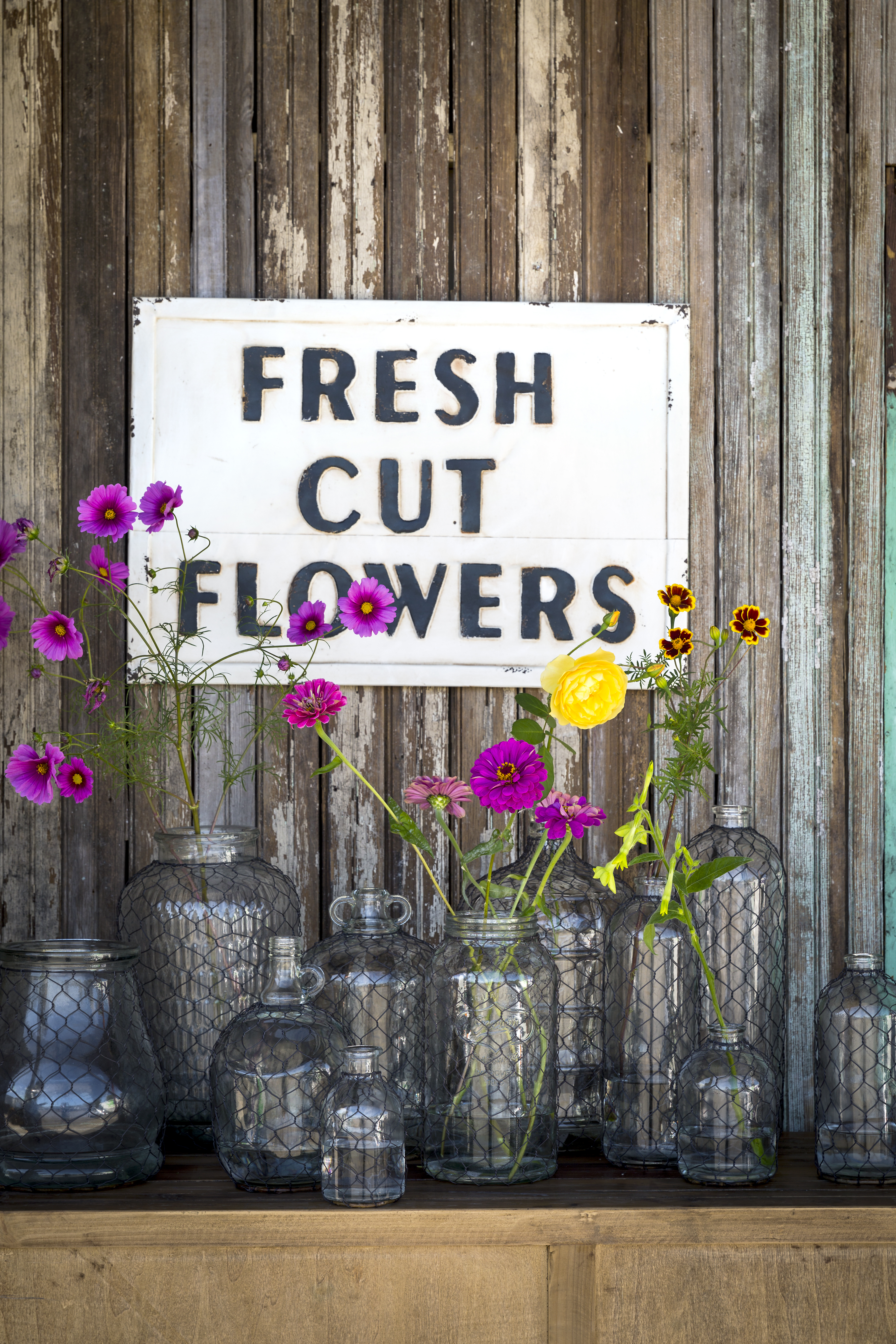 Fresh Cut Flowers Sign, $56