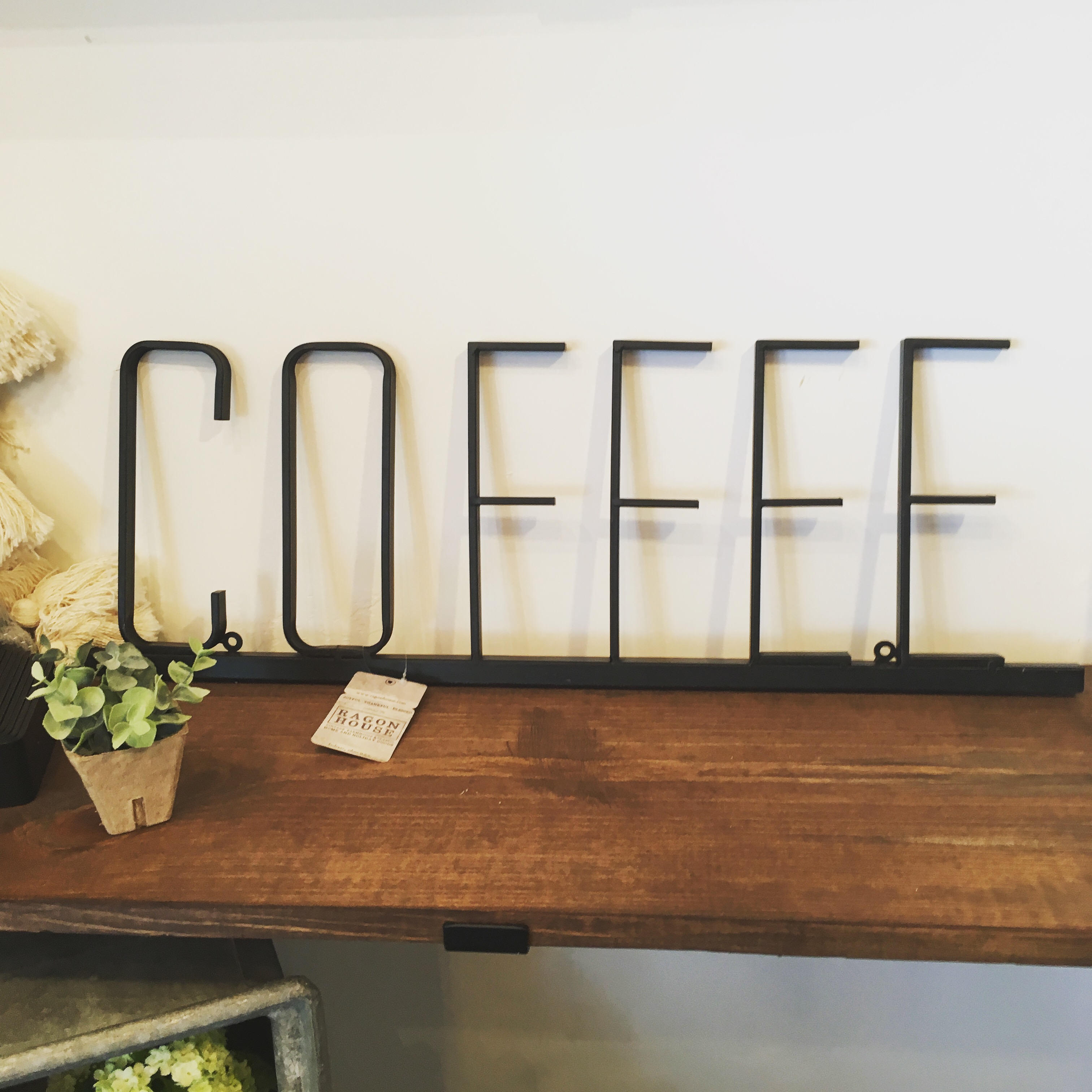 Metal Coffee Sign, $48.00