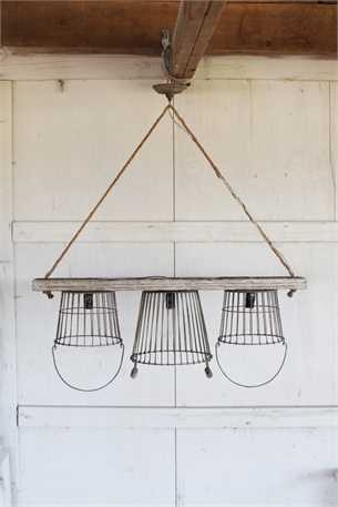 3-Basket Chandelier