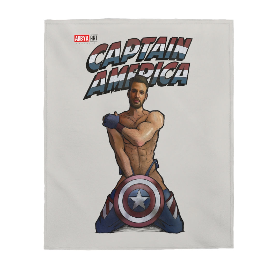 Captain America Velveteen Plush Blanket