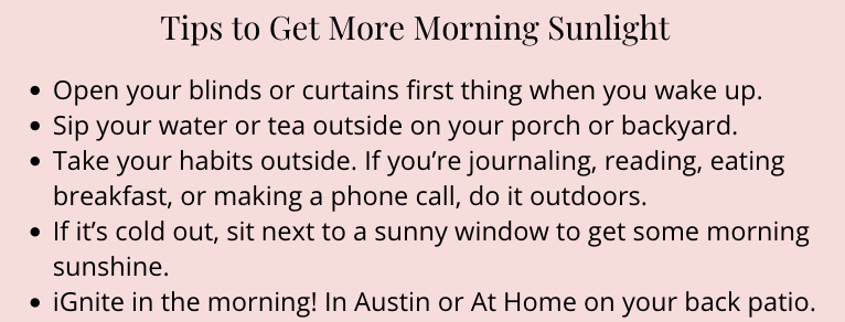 a list of ways to get more sunlight
