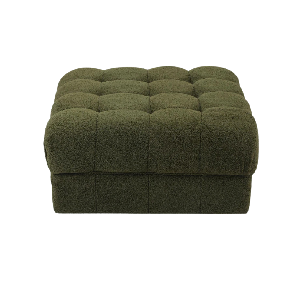 Dahlia Ottoman (Deep Olive Green)
