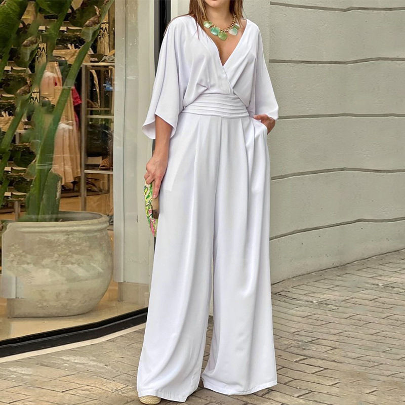 Thumbnail: Solid Color Jumpsuits For Woman Jumpsuit Women's Clothing Temperament Simple Sty