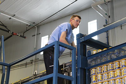 Brewer working on the Brew Deck
