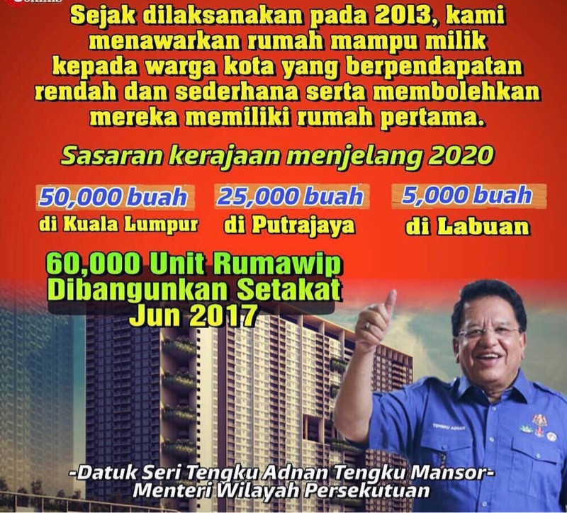 Rumawip Formula Bijak Tengku Adnan Bina Rumah Mampu Milik
