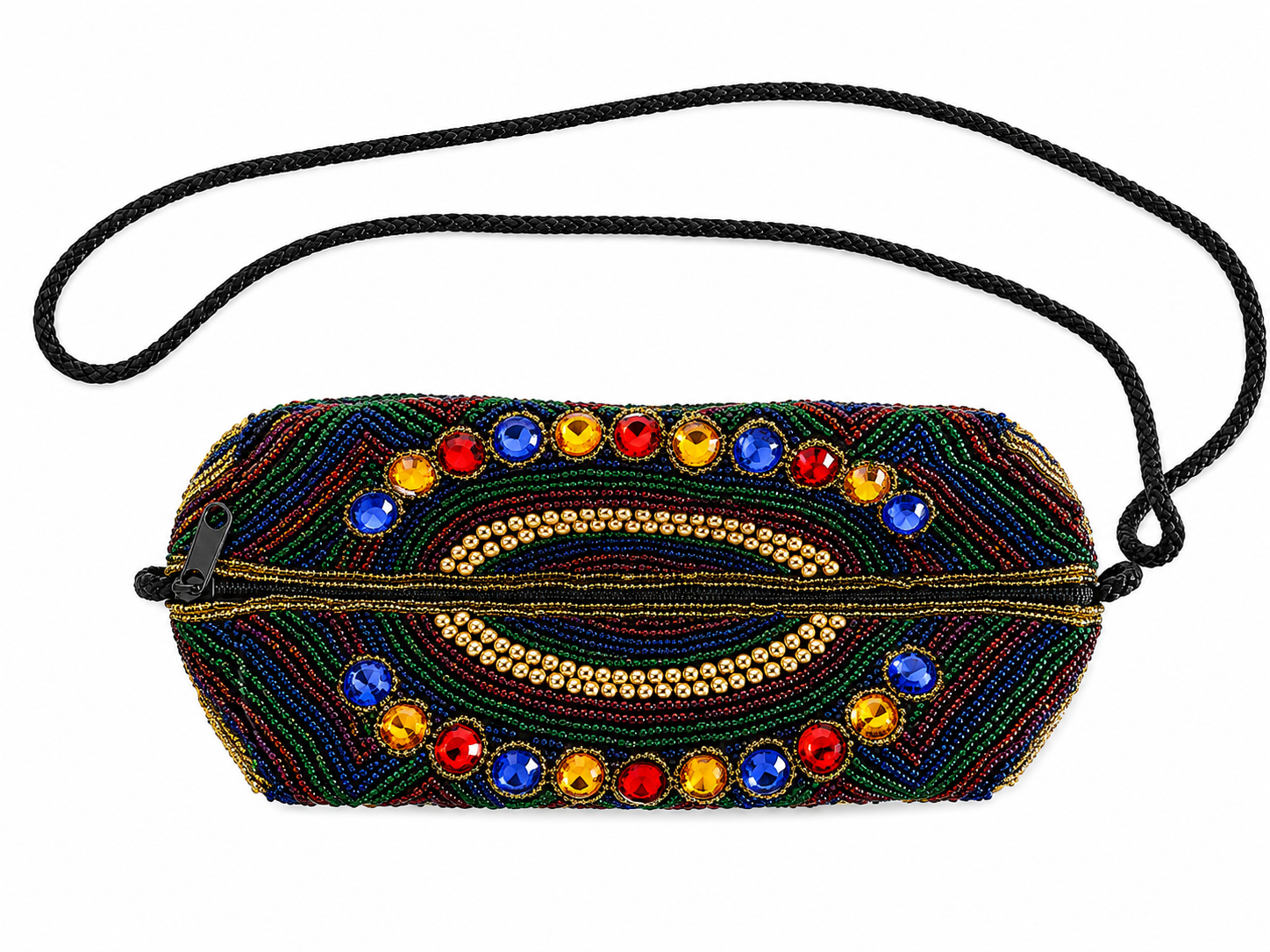 1980s Hand Beaded Jewel Bag