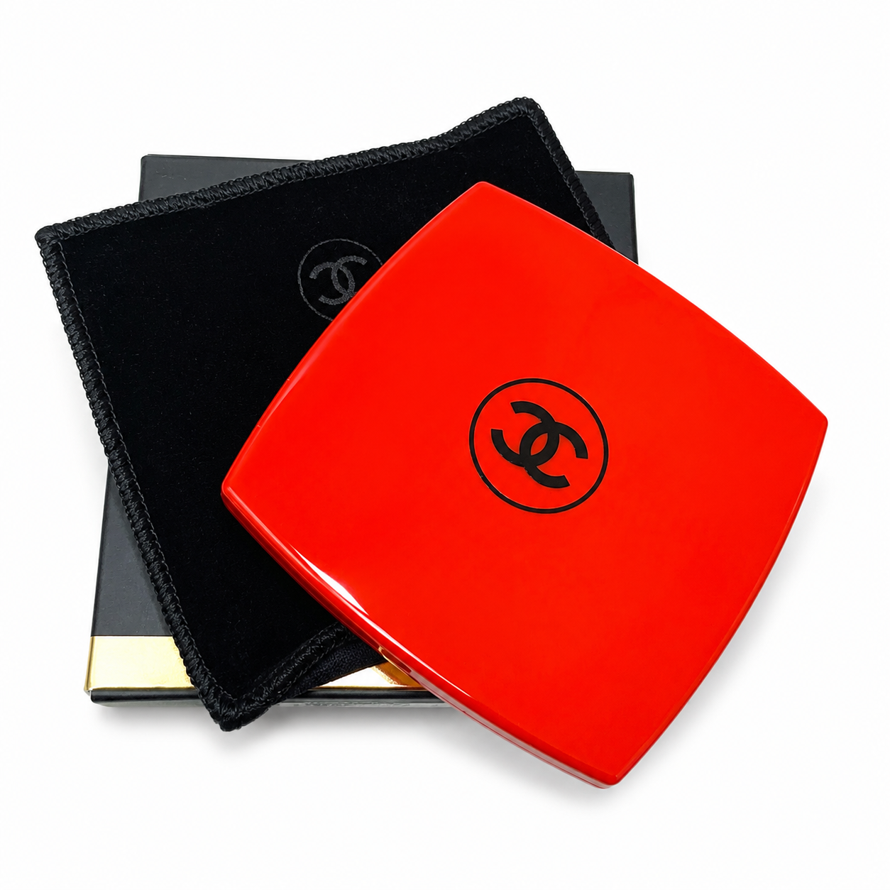 Chanel Red Compact Mirror