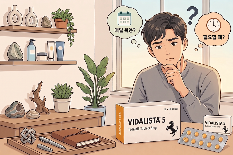 비달리스타 5: 매일 복용 vs 필요할 때 헷갈린다면?