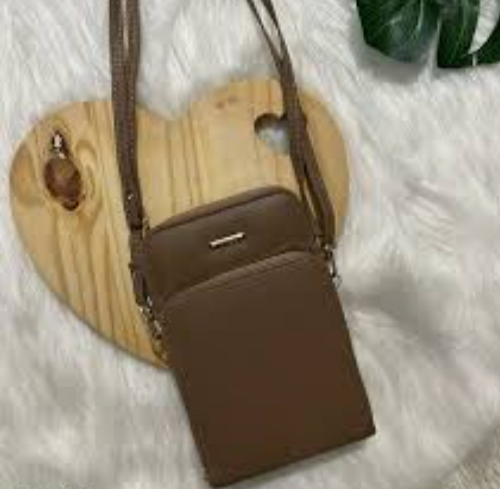 Bolsa Feminina Pequena Tipo Carteira De Celular Com Alça Transversal