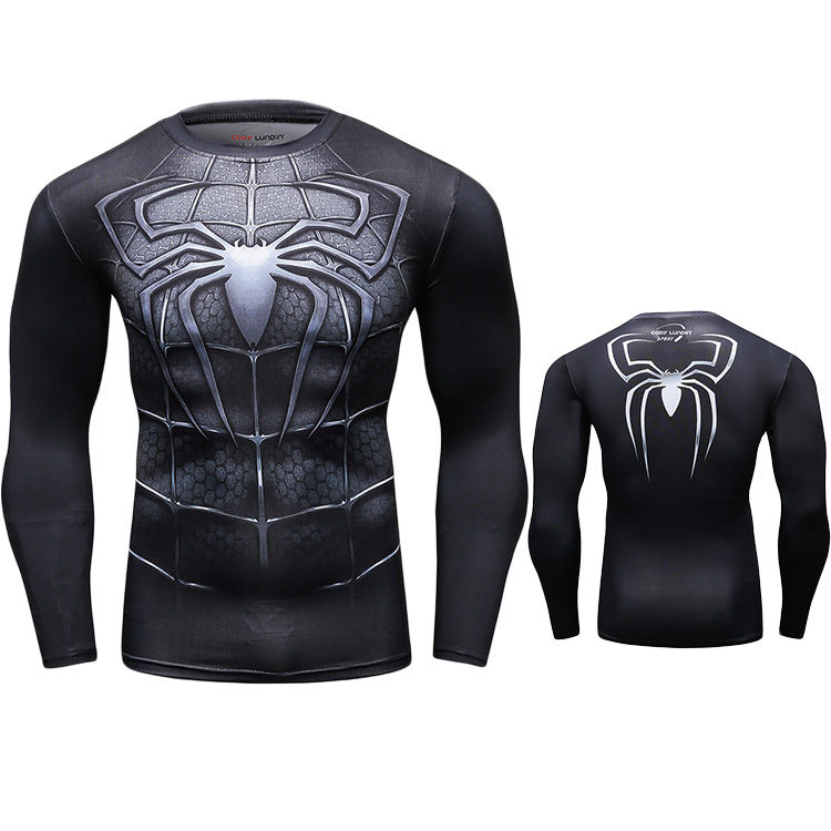 Thumbnail: 3D Printed Spiderman Long Sleeve T Shirt Wholesale Mens Workout Clothing