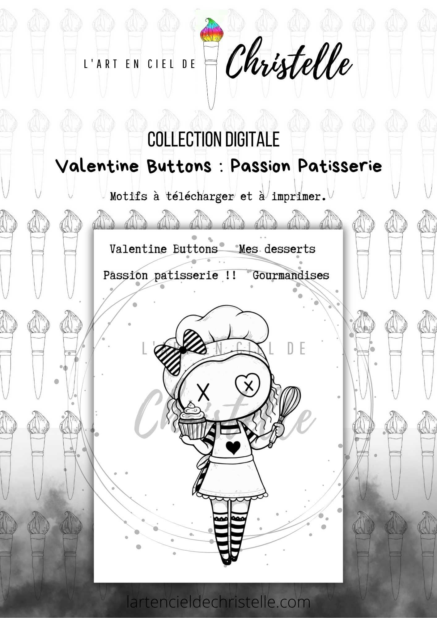 Valentine Buttons : Passion patisserie