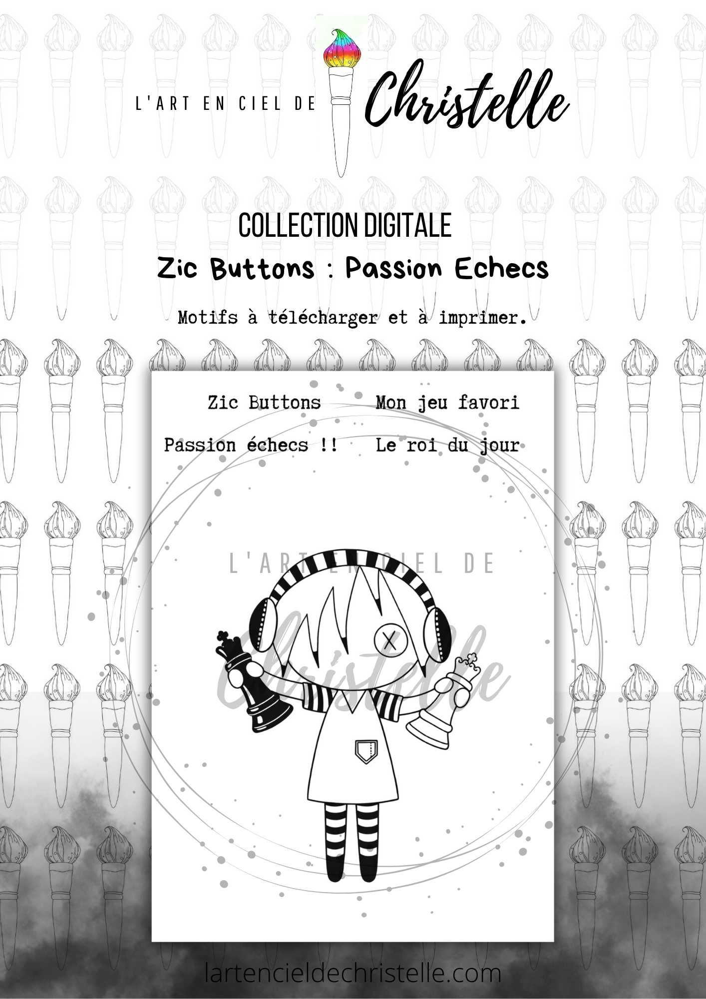 Zic Buttons : Passion Echecs