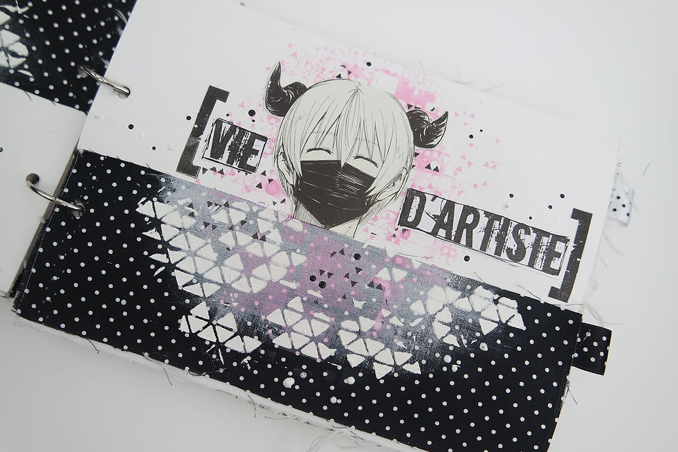 Miniature : Atelier art journal N&B