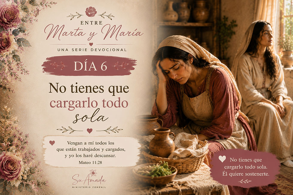 No tienes que cargarlo todo sola