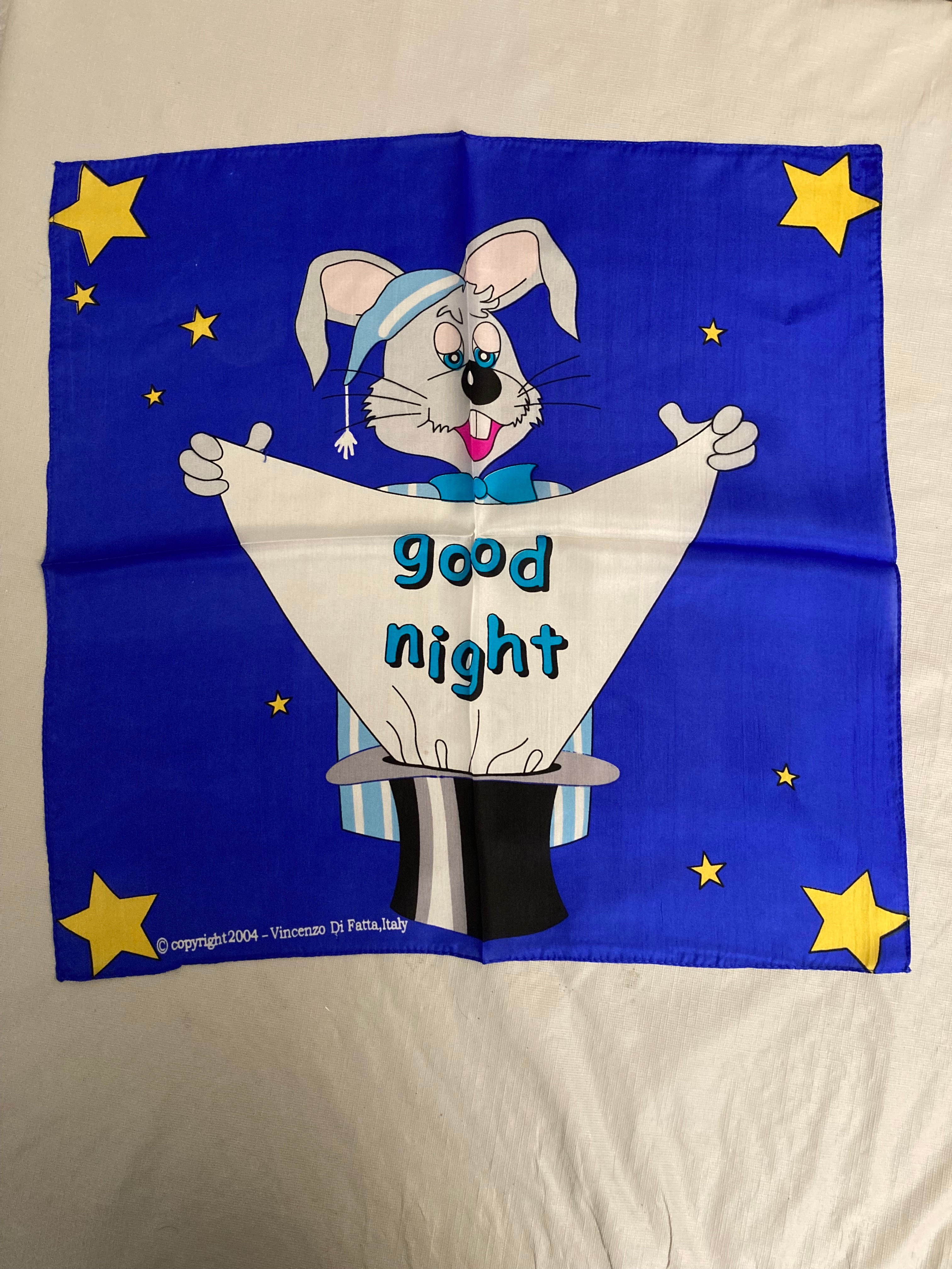 Pañuelo conejo "good night" - 45 cm