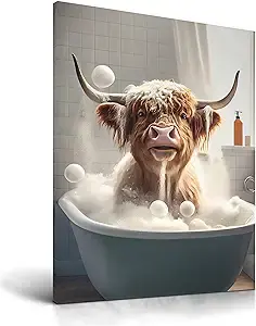  Highland Cow Wall Decor, Funny Cow Themed 
