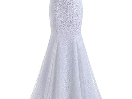 Strapless Sweetheart Neckline Mermaid Style White or Ivory Wedding Gown, Prom Dress.