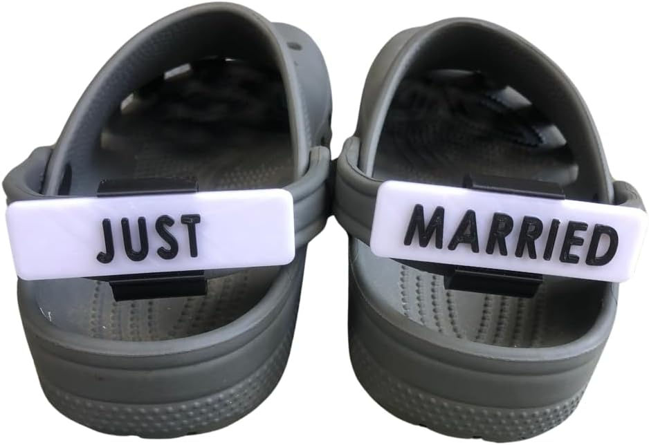 Just Married Gift for Couple, Wedding Croc Charms