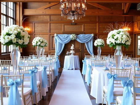 Help! My Partner Wants Light Blue Decor at Our Wedding — What Colors Go With That? 💙
