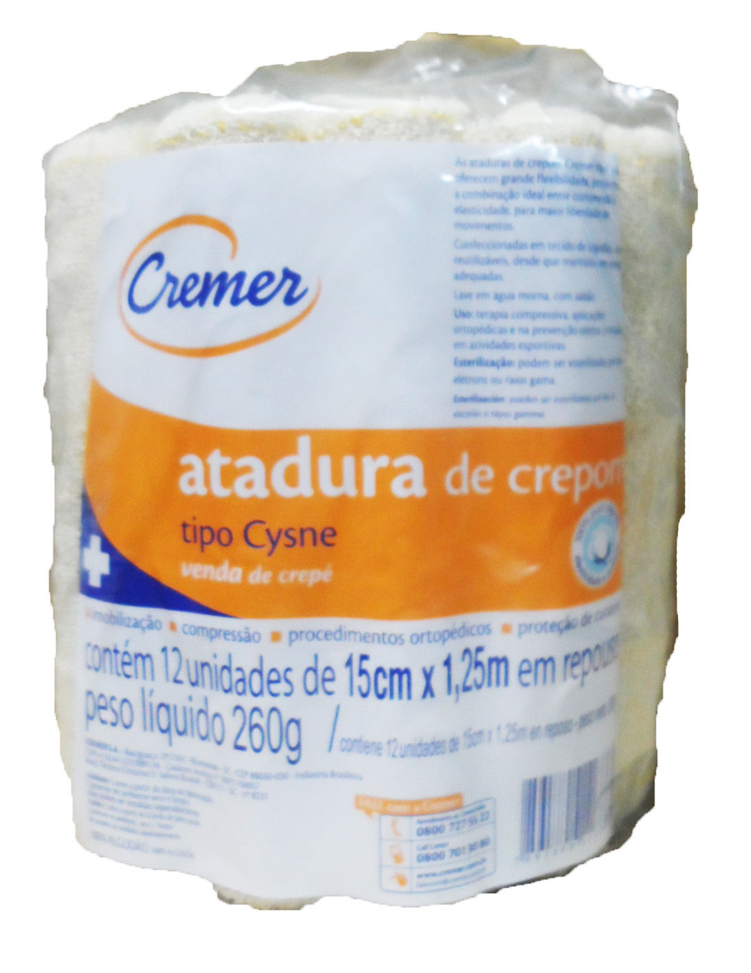 Atadura Crepon Cysne 15cm x 1.25m C/12und