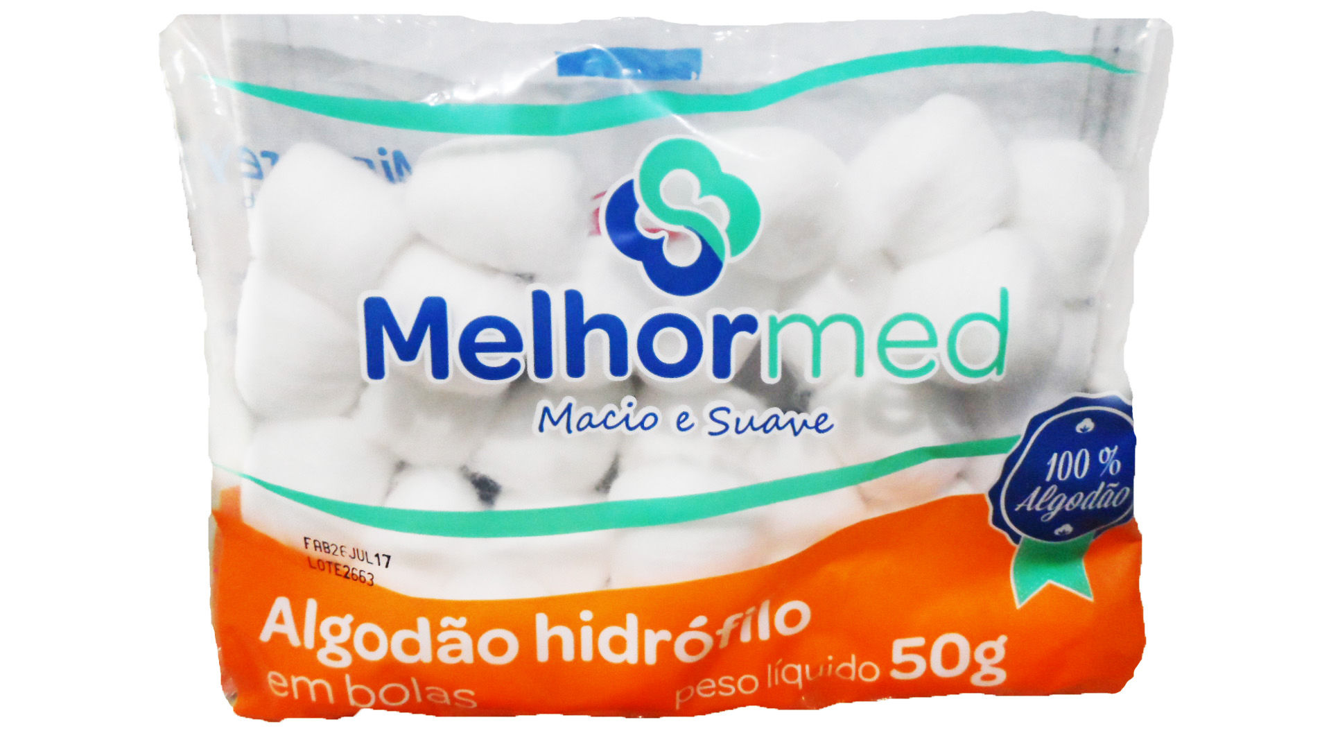Algodão em Bolas 50G- Melhormed