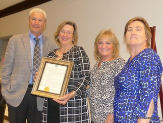 WOMEN'S ASSOCIATION FOR MORRISTOWN MEDICAL CENTER RECEIVES PROCLAMATION FROM TOWN OF MORRISTOWN