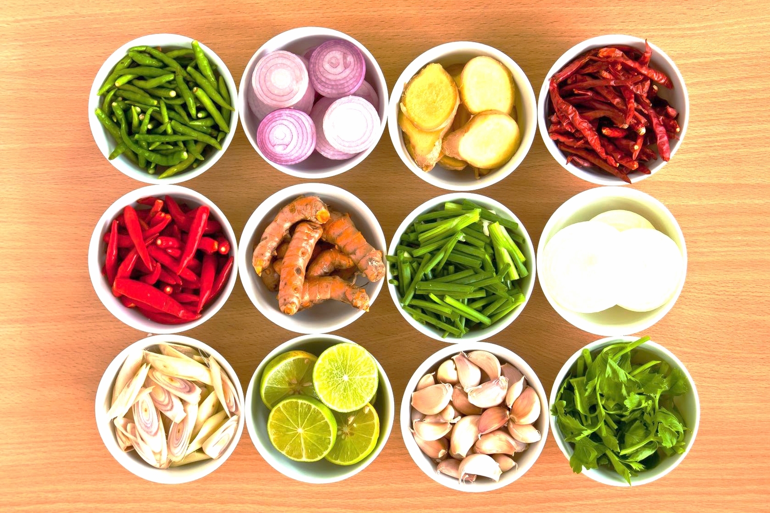 Arranged Food and Objects