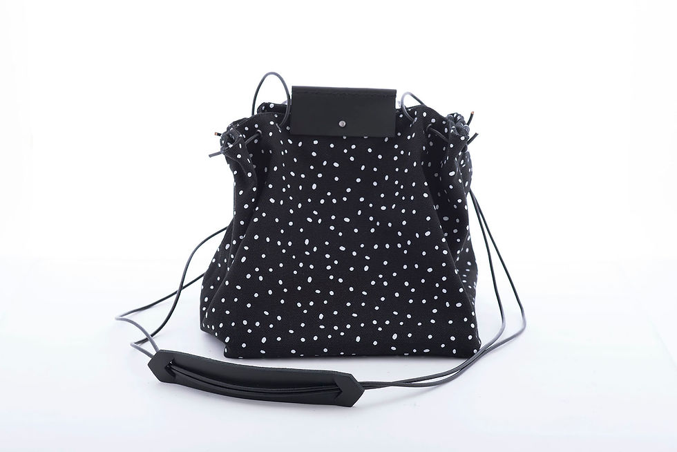 Island Workbench black salt dot 點 canvas bag hand made bag 鹽花 袋 白 袋 長洲 皮 皮革 帆布 canvas cheung chau