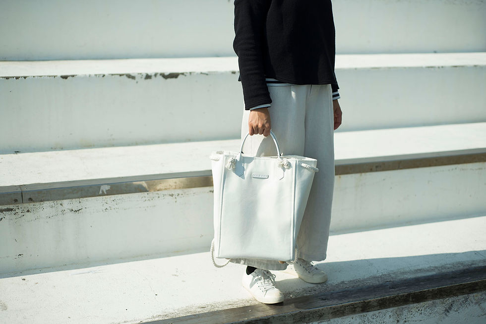 縮圖：3 way White Backpack Island Workbench 島中坊研 長洲 皮 皮革 帆布 canvas cheung chau 長洲 白色 lady girl gift 女士 女朋友 禮物 背包 三用 多用 免郵 free ship