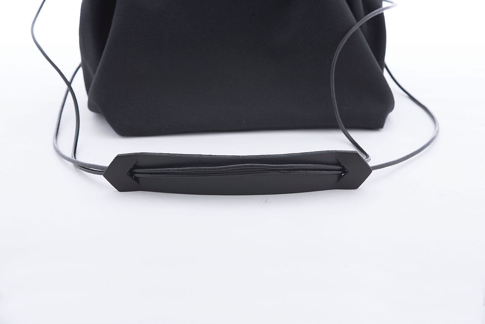 縮圖：Island Workbench black salt canvas bag  hand made bag 鹽花 袋 白 袋 長洲 皮 皮革 帆布 canvas cheung chau