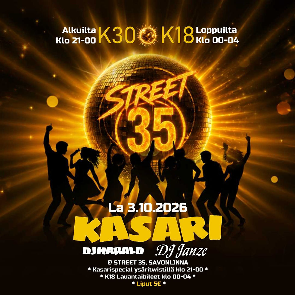 Kasari 3.10. 🪩 DJ Harald ja DJ Janze, liput 5 €