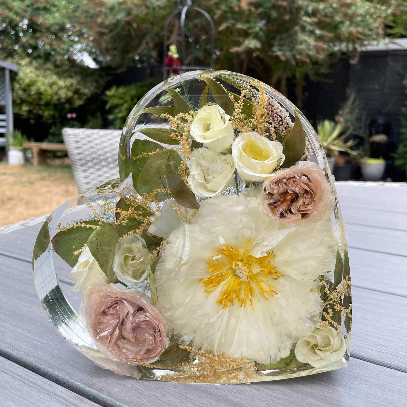 Floral Preservation Heart 20cms