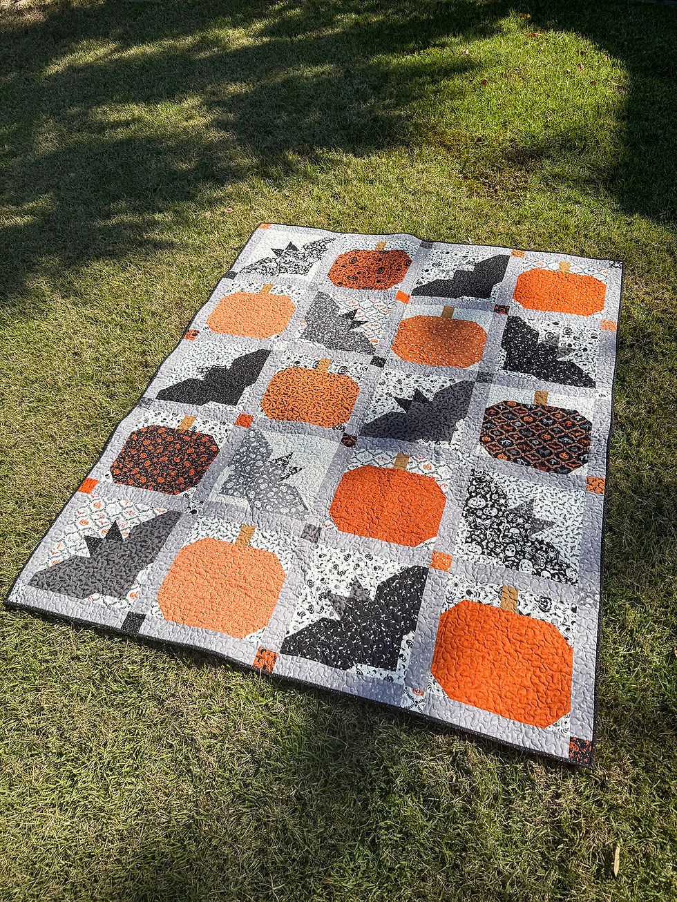 Thumbnail: Oh My Gourd, Bats! PDF Quilt Pattern