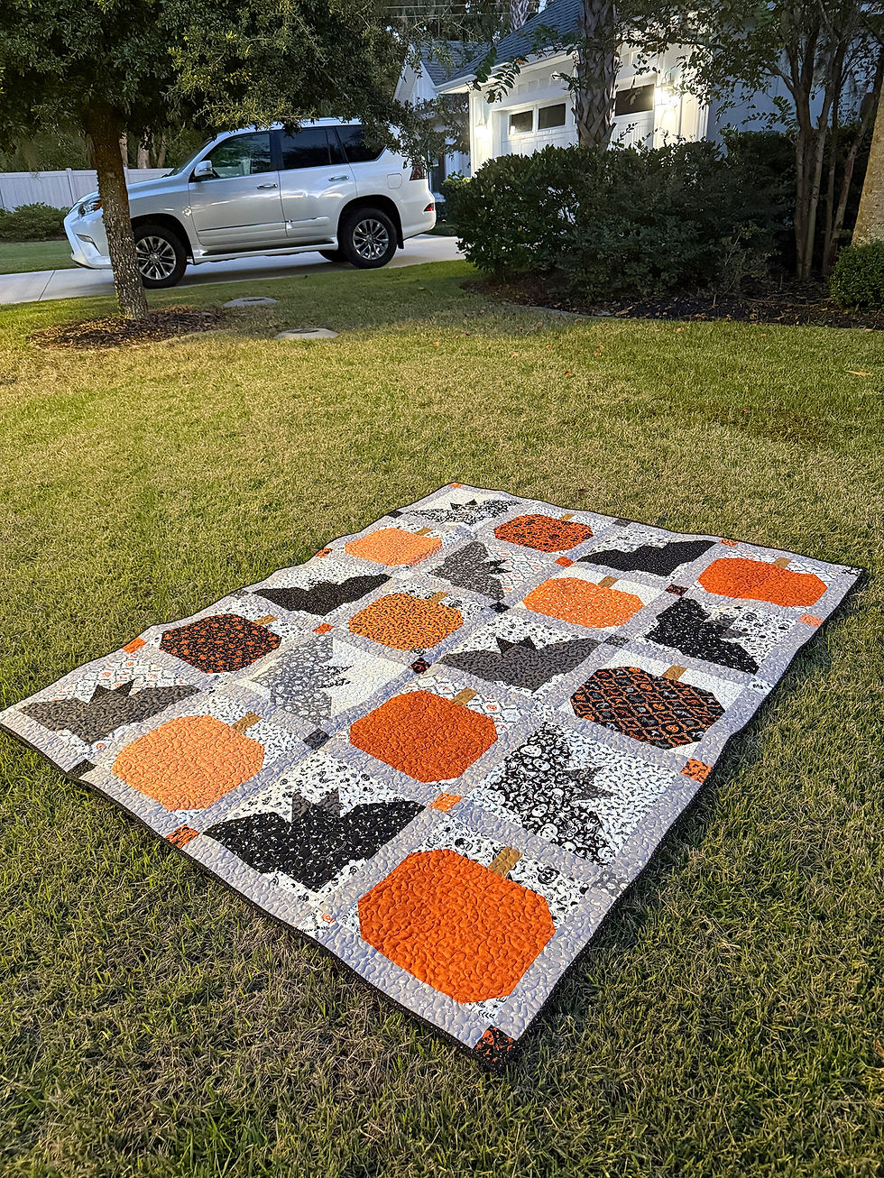 Thumbnail: Oh My Gourd, Bats! PDF Quilt Pattern