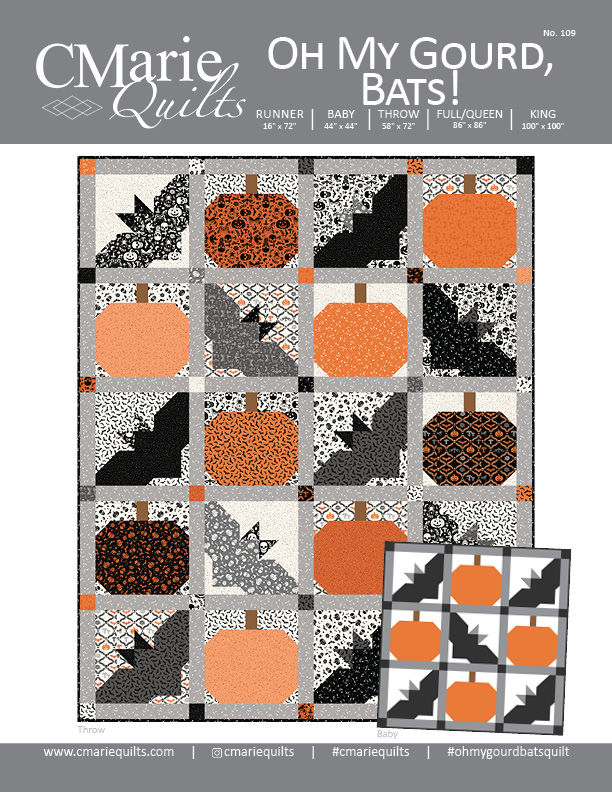 Oh My Gourd, Bats! PDF Quilt Pattern