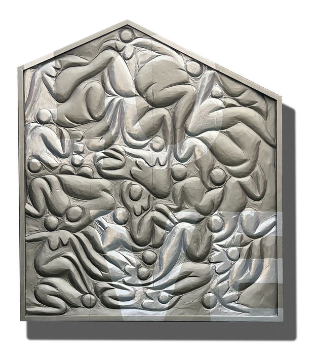 large house shape wall art