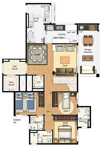 Duplex 220m²