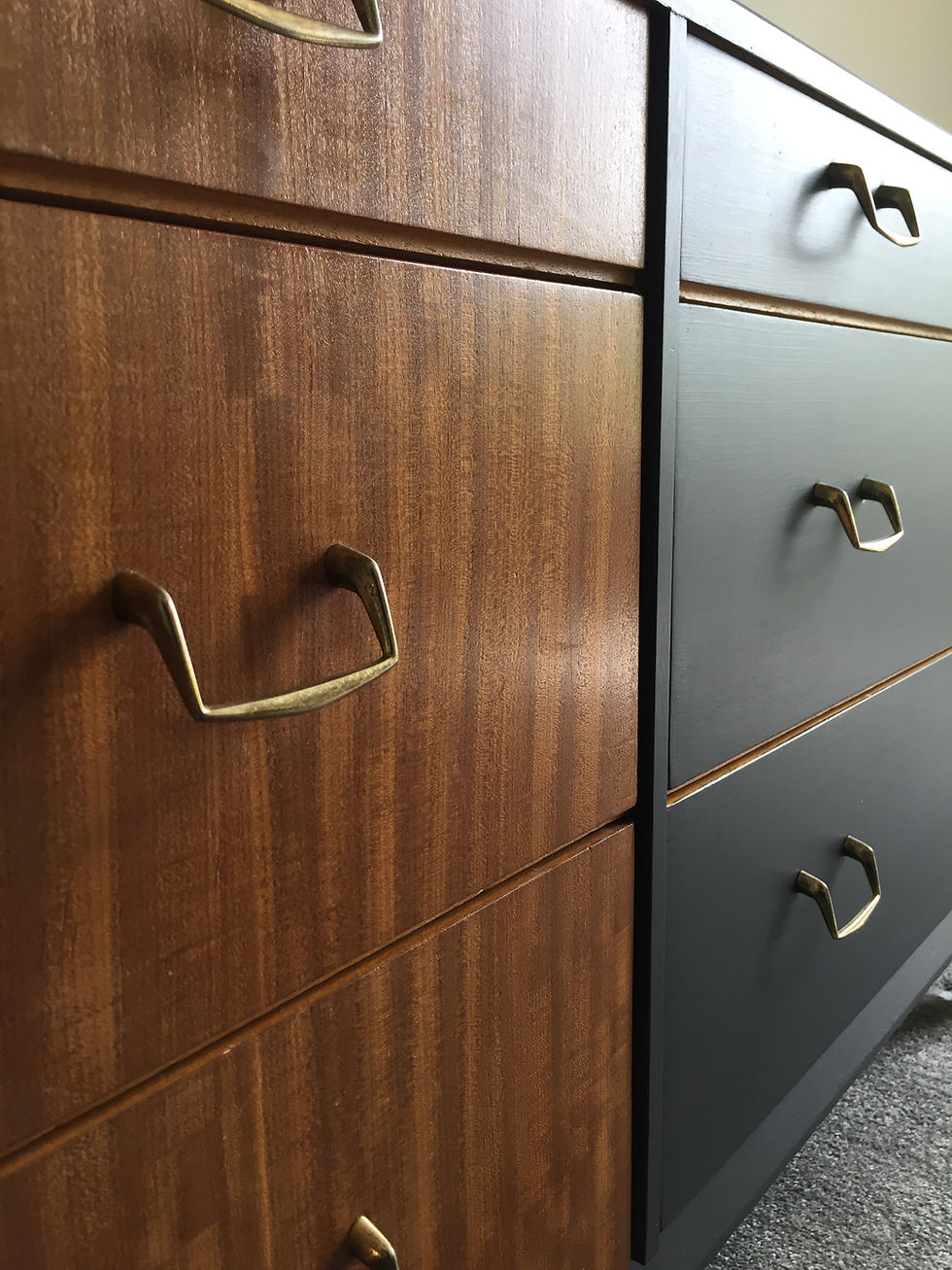 Thumbnail: Mid Century Retro Herbert Gibbs Teak Painted Chest of Drawers