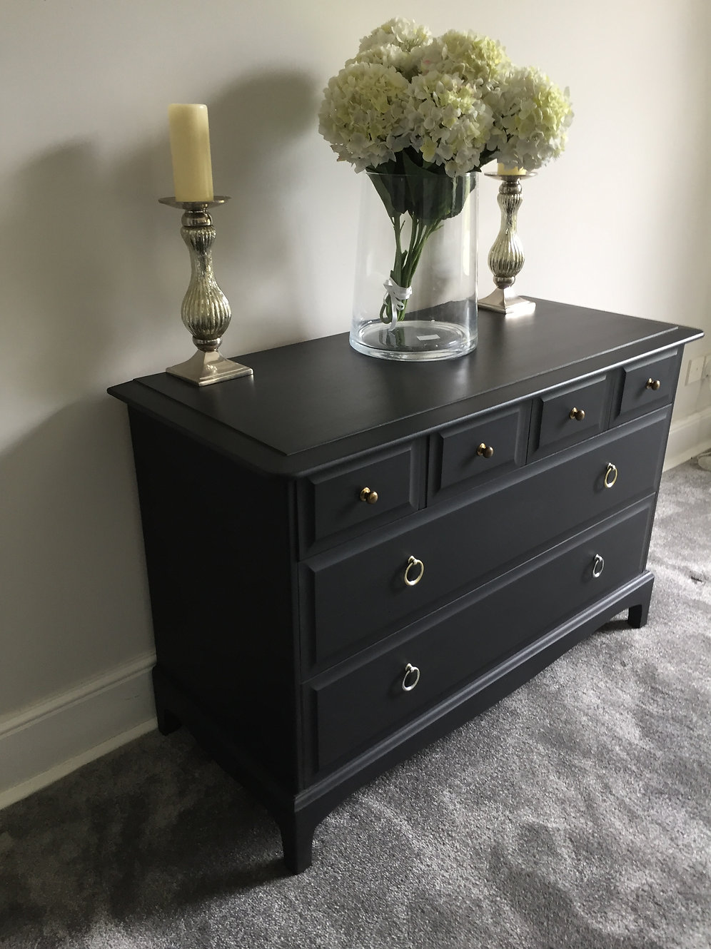 Retro Vintage Hand painted Stag Minstrel Chest of Drawers ...
