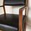 Thumbnail: 6 Mid Century Teak and Vinyl Dining Chairs