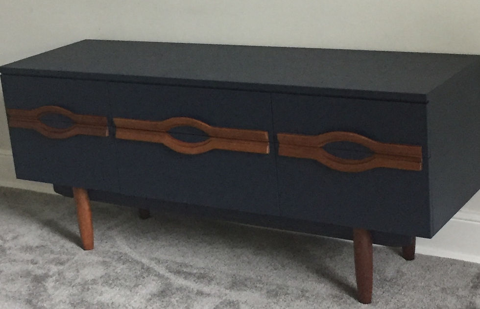 Thumbnail: Mid Century Retro Hand Painted Stonehill Sideboard