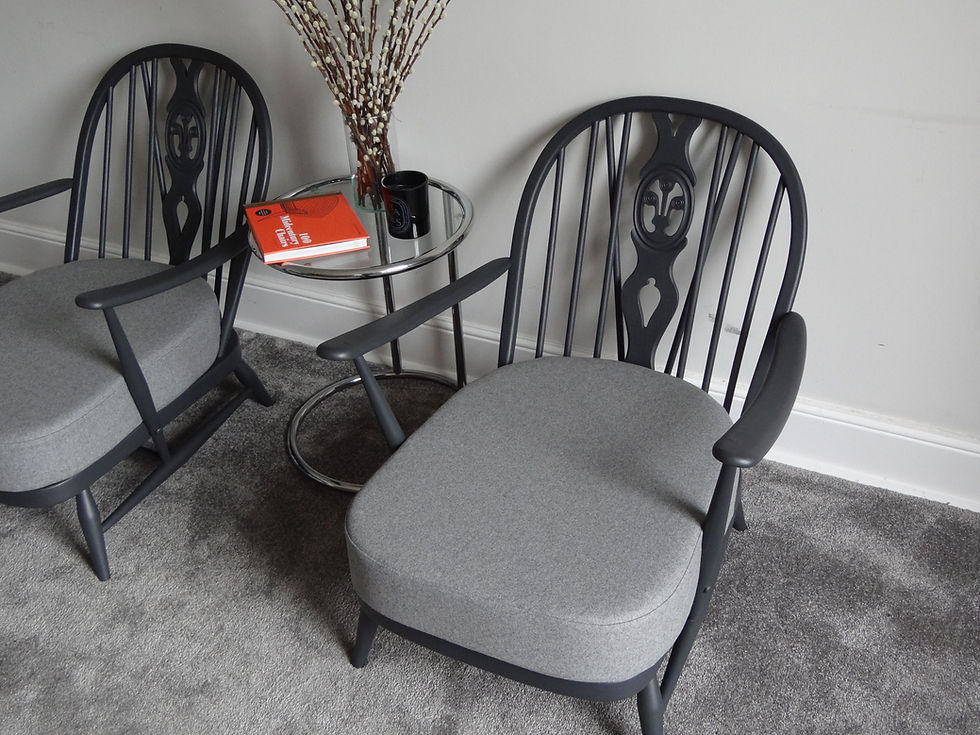 Thumbnail: Pair Of Vintage Mid Century Ercol Lounge 252 Armchairs