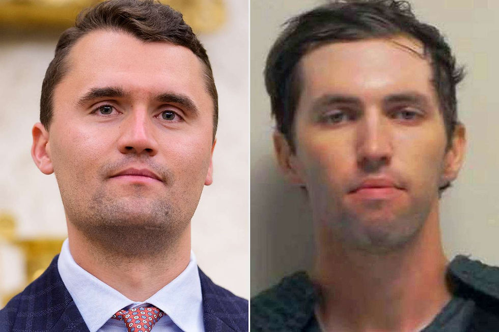 Charlie Kirk (left) and shooting suspect Tyler Robinson (right).