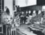 Owen College was named after Rev. Dr. Samuel A. Owen, president of the TBMEC and pastor of Metropolitan Baptist Church in Memphis. In this photo, Dr. Owen is at the podium on the occasion of the Tenth Founders' Day of the college, at which time presentations were made to him and to Dr. Levi Watkins, the first president of the college. Rev. Willie Lewis Varnado is seated on the far right.