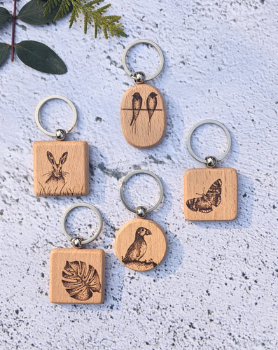 New Ember Nature Wooden Keyrings New Ember