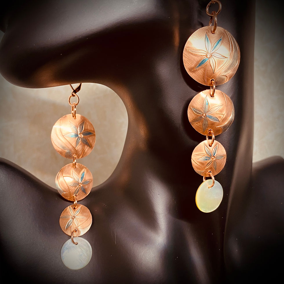 Thumbnail: Blue Camas flower Earrings 