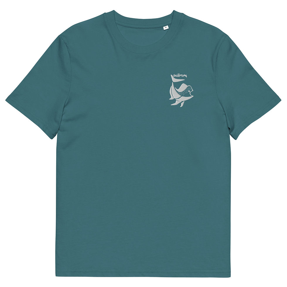 Thumbnail: Dark Embroidered organic cotton t-shirt