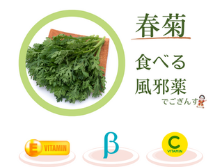 春菊ってサラダにすると本当に美味しい♪