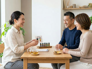 セラピストから説明を受けている50代のご夫婦の画像。50代の自律神経。