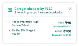 Alert for decrease in price